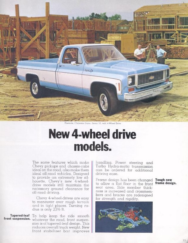 1973 Chevrolet Pickups Brochure Page 12